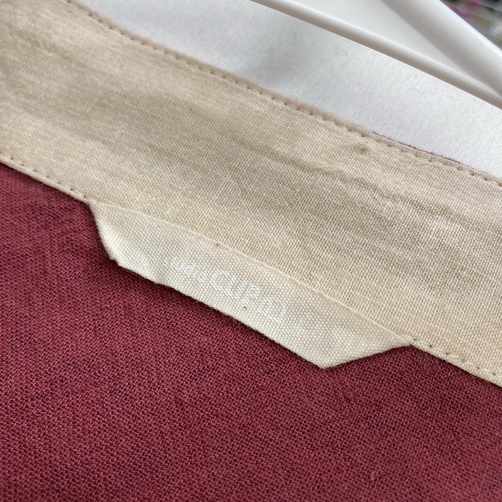 STUDIO CLIP JAPAN Red Linen Blend Dress One Size/XXL Lagenlook Natural Casual - Picture 4 of 12